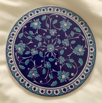 Blauwe onderzetter mandala bloemendessin *eureka*  beschikbaar voor biedingen