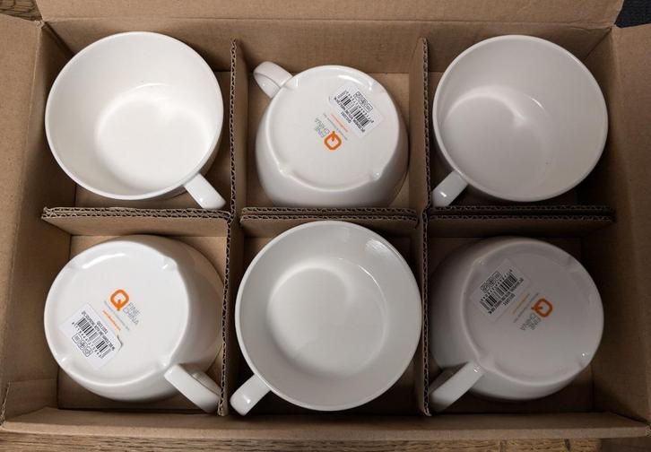 Q Fine China : soepkommen schalen etc, Huis en Inrichting, Keuken | Servies, Zo goed als nieuw, Kom(men), Overige stijlen, Overige materialen