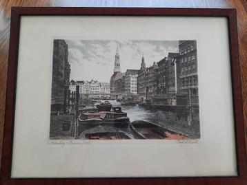Historische ets Reimersfleet - Albrecht Bruck (1874-1964) beschikbaar voor biedingen