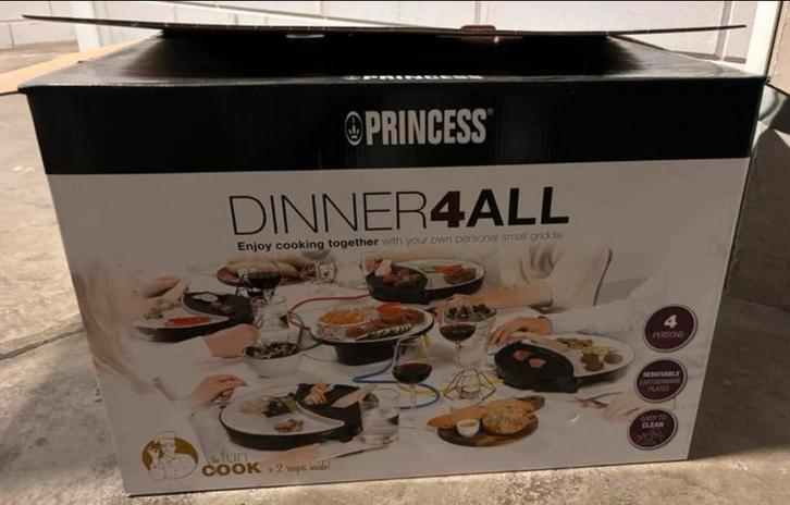 Princess gourmetset Dinner 4all 2x gebruikt zie omschrijving, Witgoed en Apparatuur, Fonduesets, Zo goed als nieuw, Fondueset