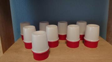 Tupperware eierdoppen met warmhouddop Rood-Wit Nieuw beschikbaar voor biedingen