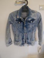 Spijkerjasje Maat 10 /140 denim en zwart, Kinderen en Baby's, Kinderkleding | Maat 140, Ophalen of Verzenden, Meisje