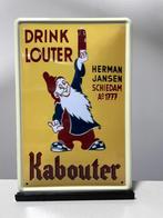 Drink louter Kabouter metalen reclamebord (Old Look), Ophalen of Verzenden, Nieuw, Reclamebord, Plaat of Schild, Overige merken