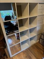 Ikea Kallax - kast - 150x150x39 cm + spiegeldeuren + lades, Huis en Inrichting, Kasten | Wandmeubels, Ophalen, Gebruikt, Kunststof