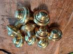9 vintage messing gordijn doppen., Huis en Inrichting, Ophalen of Verzenden, Gebruikt