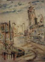Origineel Impressionistisch schilderij Florian Bosch 1956, Ophalen of Verzenden