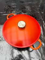 Le Creuset pan 24, Huis en Inrichting, Keuken | Potten en Pannen, Ophalen of Verzenden, Zo goed als nieuw, Gietijzer, Koekenpan of Braadpan