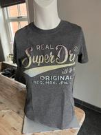 Superdry t-shirt met glitter print maat xs of 164 antraciet, Ophalen of Verzenden