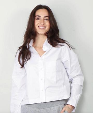 CLOSED prachtige witte blouse cropped classic mt L / M beschikbaar voor biedingen