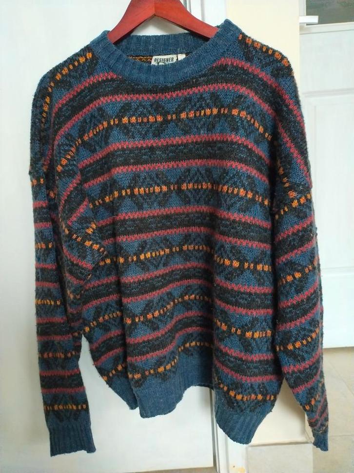 VINTAGE TRUI KERST Kersttrui L XL RETRO BOHO HIPPIE wollen, Kleding | Heren, Truien en Vesten, Zo goed als nieuw, Maat 52/54 (L)
