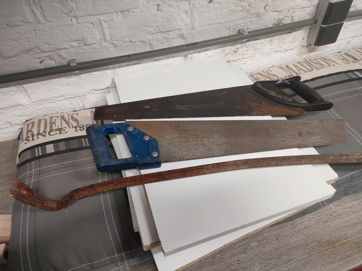 2 Zagen & Extra Lange Koevoet, Doe-het-zelf en Verbouw, Gereedschap | Handgereedschap, Gebruikt, Ophalen of Verzenden