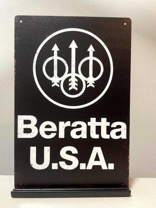 Beratta U.S.A. metalen reclamebord (Old Look), Verzamelen, Merken en Reclamevoorwerpen, Nieuw, Reclamebord, Ophalen of Verzenden