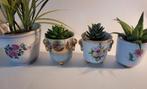 Oude bloempotjes jaren 50 bloemen goud bloempotje potje pot, Rond, Binnen, Ophalen of Verzenden, Zo goed als nieuw