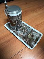 Aardewerk Bierpul met Onderzetter, Ophalen of Verzenden