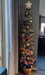 Halve kunstkerstboom met standaard 210 zgan in doos, Ophalen of Verzenden, Zo goed als nieuw
