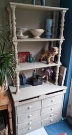 Brocante oude houten keukenkast ladekast en stelling kast, Ophalen