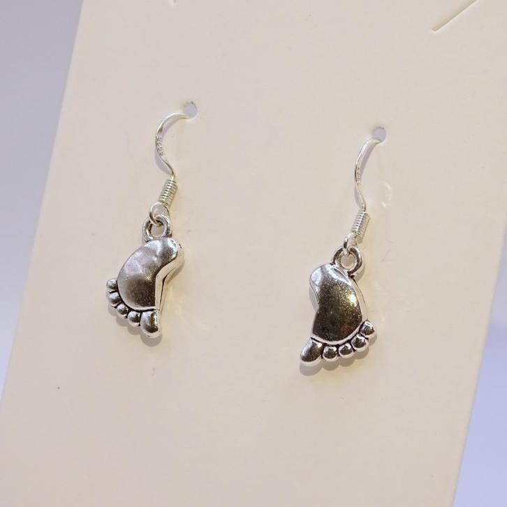 Voetjes oorbellen, Sieraden, Tassen en Uiterlijk, Oorbellen, Nieuw, Hangers, Overige materialen, Verzenden