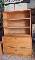 vintage meubel 2 delig/retro boekenkast fineer, Ophalen, Huis en Inrichting