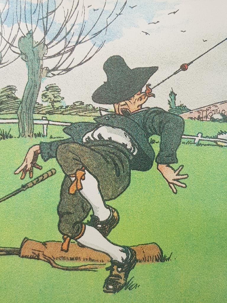 Mooie oude Perrier reclame litho uit Engeland 32,5 cm., Antiek en Kunst, Kunst | Litho's en Zeefdrukken, Ophalen of Verzenden