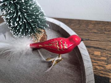 Vintage kerstbal vogeltje op clip beschikbaar voor biedingen