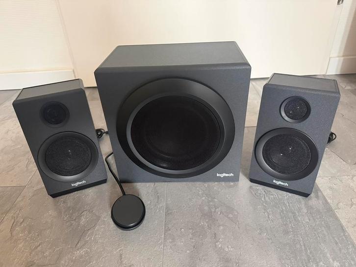 Logitech multimedia speakers met subwoofer 2.1, Computers en Software, Pc speakers, Zo goed als nieuw, Ophalen of Verzenden