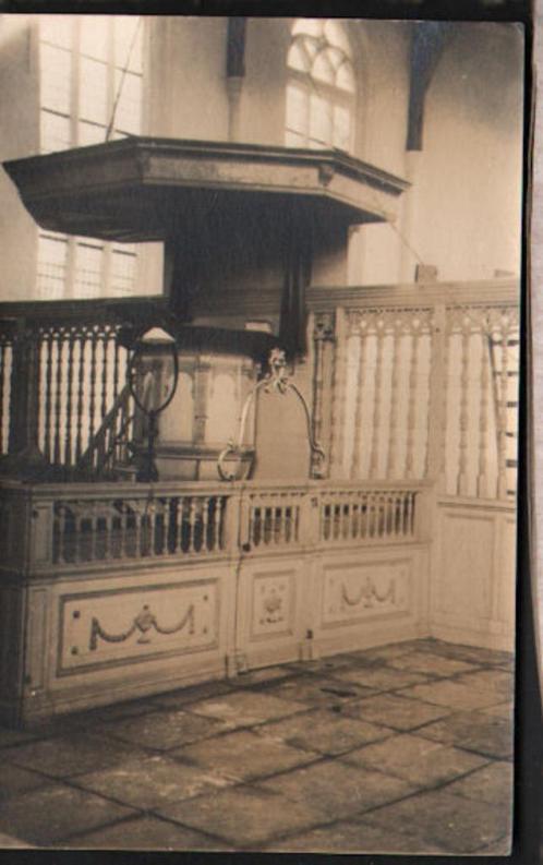 Oosthuizen, St. Nicolaaskerk. Preekstoel 17e Eeuw, Verzamelen, Ansichtkaarten | Nederland, Ongelopen, Noord-Holland, 1920 tot 1940