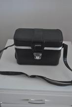 Apparatuurkoffer, vintage, leer, zwart, Ophalen of Verzenden, Audio en Video