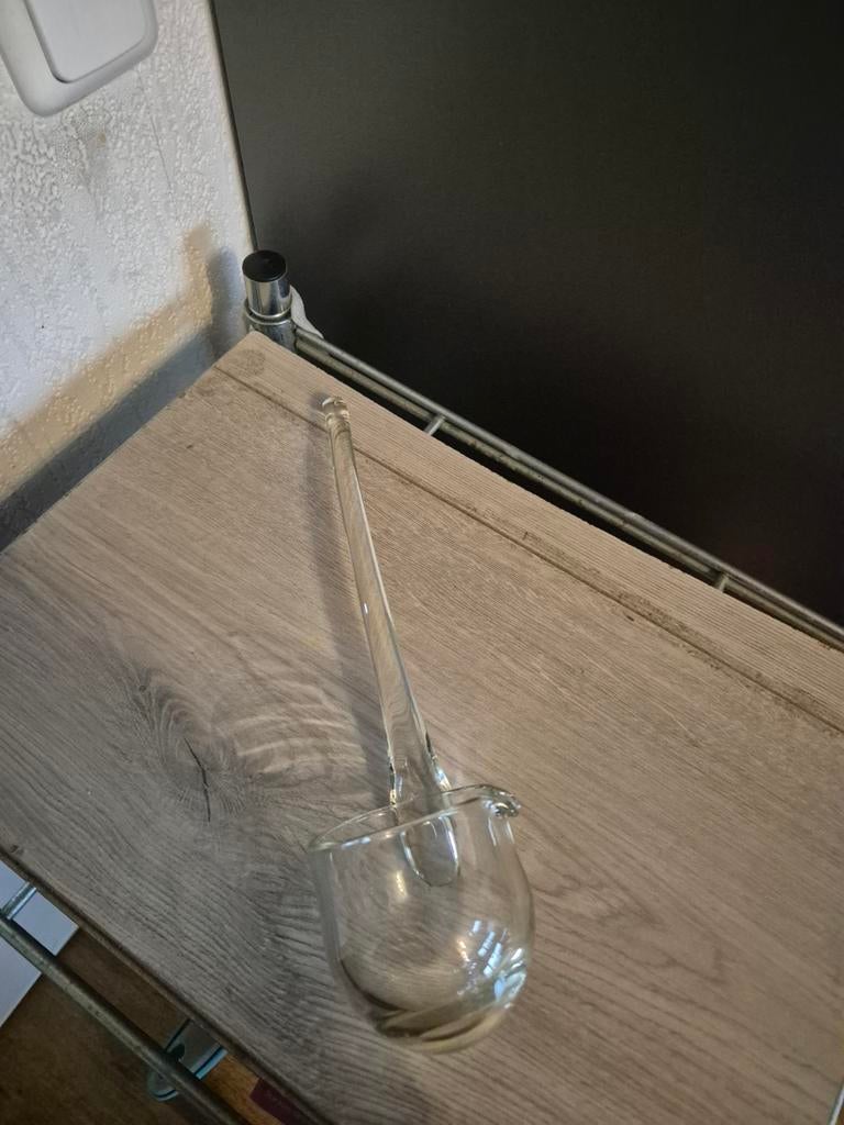 Glazen pollepel, Huis en Inrichting, Ophalen of Verzenden, Zo goed als nieuw, Overige materialen, Los bestek