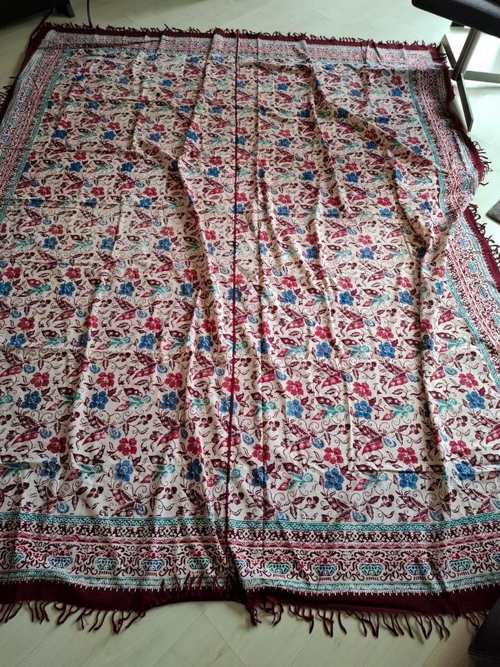 Grote Batik Sprei / Wandkleed Indonesië, Huis en Inrichting, Stoffering | Tapijten en Kleden, 200 cm of meer, Rechthoekig, Ophalen of Verzenden