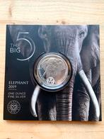 Zuid Africa 5 Rand 2019 | Big Five olifant | 1oz 999 zilver, Ophalen of Verzenden, Zilver