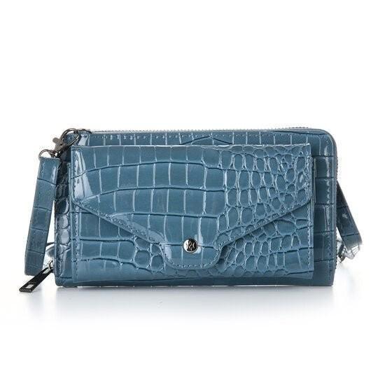 Portemonnee/clutch  snake - Blauw, Sieraden, Tassen en Uiterlijk, Portemonnees, Nieuw, Blauw, Ophalen of Verzenden