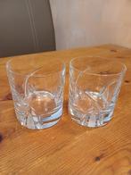 2 kristallen wiskey glazen, Ophalen, Gebruikt, Porselein, Glas of Glazen