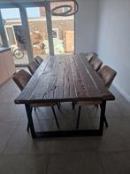 Goossens Eettafel + 6 Stoelen, Huis en Inrichting, Ophalen, Rechthoekig, 200 cm of meer, 50 tot 100 cm