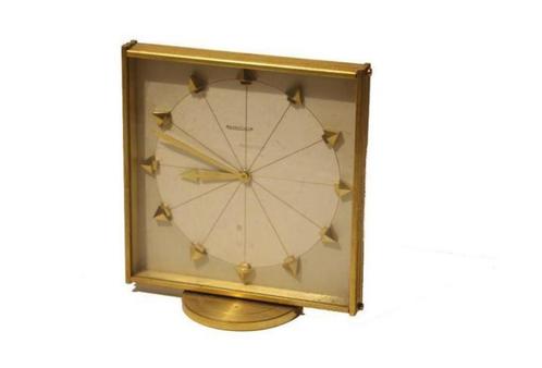 Jaeger LeCoultre - Tafelklok - 8 dagen reserve - Messing, Huis en Inrichting, Woonaccessoires | Klokken, Gebruikt, Wekker of Tafelklok