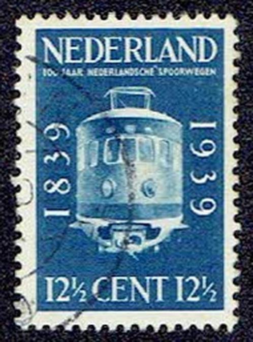Nederland 1939, Jubileum N.S.,12½ cent met watermerk., Postzegels en Munten, Postzegels | Nederland, Gestempeld, T/m 1940, Verzenden