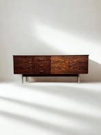 Vintage Midcentury Palissander Dressoir Sideboard met Chroom, Ophalen of Verzenden, Zo goed als nieuw, 25 tot 50 cm