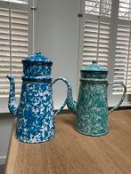 Brocant emaille koffiekannen, Antiek en Kunst, Curiosa en Brocante, Ophalen of Verzenden