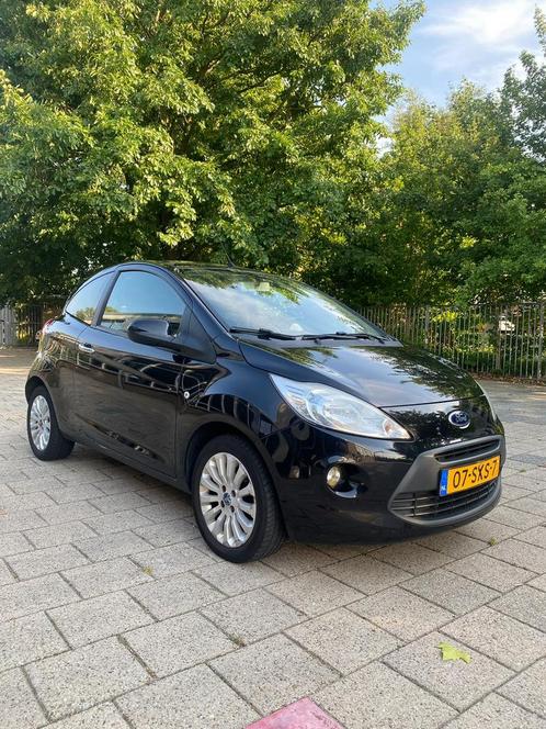 Ford Ka 1.2 69pk 2011 Zwart, Auto's, Ford, Particulier, Ka, Airbags, Airconditioning, Centrale vergrendeling, Climate control