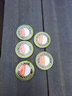 Feyenoord onderzetters epoxy 5 stuks met glitters., Sport en Fitness, Voetbal, Ophalen of Verzenden, Nieuw