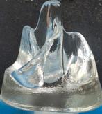 Design object. Glas, massief.  Ice look. 14 cm., Ophalen