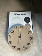 Karlsson klok on the edge beige taupe in doos, Ophalen, Nieuw, Wandklok