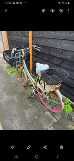 Cortina prima stadsfiets met fietskrat voor en achter, Fietsen en Brommers, Fietsen | Meisjes, Ophalen of Verzenden, Gebruikt