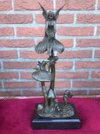 DE ELFENPADDESTOEL, brons en marmer, Antiek en Kunst, Ophalen of Verzenden, Brons