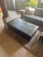 Salontafel mangohout zwart, Huis en Inrichting, Tafels | Salontafels, 100 tot 150 cm, Rond, Zo goed als nieuw, Minder dan 50 cm