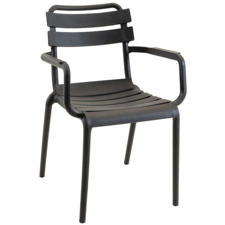 Stapelstoel Torvi kleur zwart, Huis en Inrichting, Stoelen, Nieuw, Kunststof, Zwart, Ophalen of Verzenden