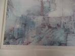 A5577 Mooi pastel kleuren litho van C. Boen, Huis en Inrichting, Minder dan 50 cm, Gebruikt, Ophalen of Verzenden, Schilderij