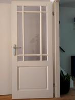 Opdek deur met facet glas, linksdraaiend, Doe-het-zelf en Verbouw, Deuren en Horren, Gebruikt, 80 tot 100 cm, Binnendeur, Ophalen of Verzenden