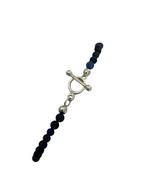Lapis en sodaliet armbandje met zilver kapittelslot, L 20cm, ., Nieuw, ., Met edelsteen