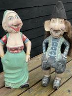 Houten Trollenpaar, Ophalen of Verzenden, Gebruikt, Hout, Overige typen