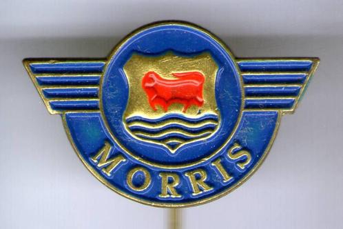 Morris auto blauw op koper auto speldje ( C_040 ), Verzamelen, Speldjes, Pins en Buttons, Nieuw, Speldje of Pin, Transport, Verzenden